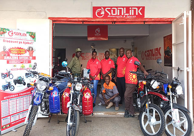 Otra nueva tienda de motocicletas de Sonlink se inauguró en Kenia.